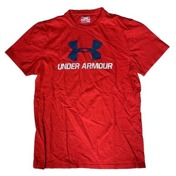 Under Armour Other - Under Armour Red Loose Heatgear T-Shirt Size Medium